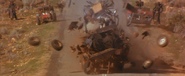 Vernon Wells' death in Mad Max 2: The Road Warrior