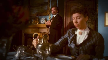 Amanda Hadingue before her off-screen death in 'Jonathan Creek: The Judas Tree'