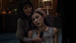 Dichen Lachman (with Deena Aziz) in Being Human: It's My Party and I'll Die If I Want To