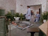 Cornel Wilde (in bath) in Murder She Wrote: The Way to Dusty Death