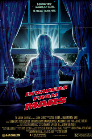 invaders from mars 1986 movie poster