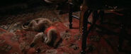 A monkey dead in Raiders of the Lost Ark