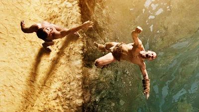 Raicho Vasilev (right) In Spartacus: Great and Unfortunate Things