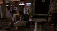Rene Auberjonois (lying down, with Joely Fisher and Matthew Broderick) in Inspector Gadget