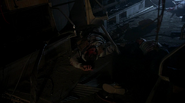 Agam Darshi (left) in Final Destination 3 (1). Agam Darshi among the dead in Final Designation 3 (2).