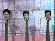 Phil Hartman's head (far left) in SNL (3-21-1992)