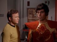 Tony Young (right) with William Shatner (left) in Star Trek: Elaan of Troyius