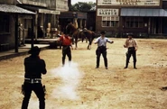 Bill Brandon being shot (unclear which) in Carry on Cowboy