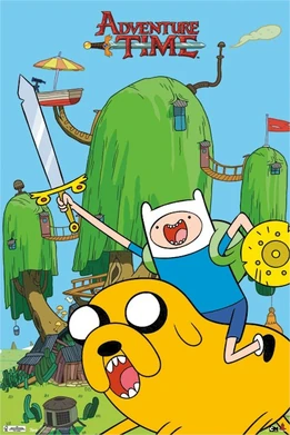 Cartoon-adventure-time-sword-shield-poster-TRrp5667