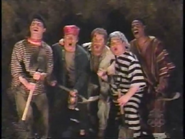Jackie Chan (second from left) before their deaths in SNL (5-20-2000)