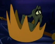 Kenneth Mars' (temporary) animated death in The Little Mermaid