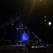 El escenario durante la animación.