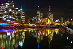 Melbourne at night