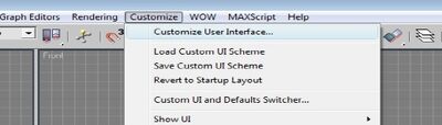 3ds max setup customize user interface