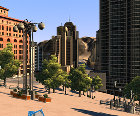 Posh urban plaza