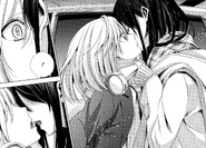 Matsuri is kiss by Mei in order to get back the kiss she stole from Yuzu from their first encounter with each other