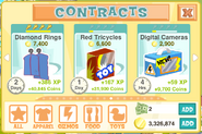 The Contracts screen