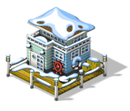 Pier with snow top.