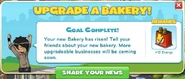Upgrade Bakery Goal Complete