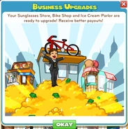 Sunglasses Store, Bike Shop, Ice Cream Parlor