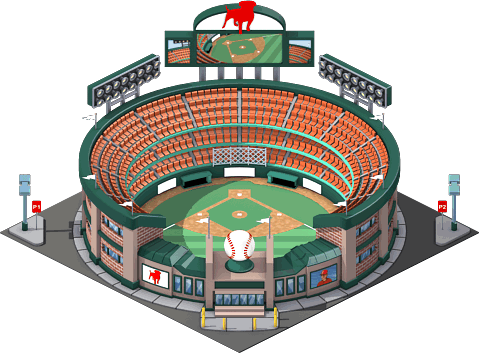 cartoon baseball stadium