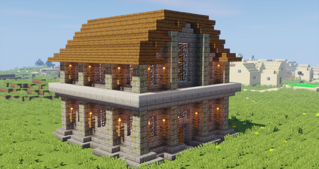 A side view of a Store, accompanied with a desert village in the background.