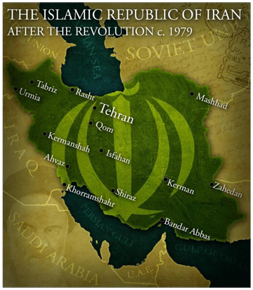 iranian revolution map