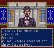 Abe Lincoln in the SNES version.
