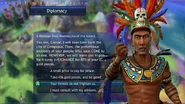 Montezuma offering to leave the player in peace in exchange for a gold payment