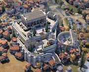 Acropolis in-game (Civ7)