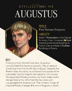 Promotional card of Augustus