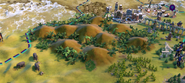 The Chocolate Hills, as seen in-game