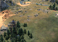 Scout on lookout tower