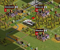 A T-34 tank near Moscow during World War II.