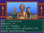 Gandhi in the SNES version.
