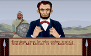 Abe Lincoln in the DOS version.