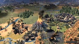 Volcanic Eruption in-game (Civ7)