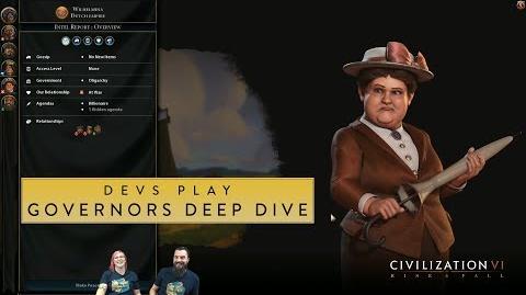 Darney in a video that showcases the Governors system in Civilization VI: Rise and Fall in 2018