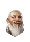 Confucius head portrait (happy)