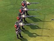 Attacking Redcoats in game