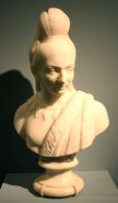 Marble bust of Hiawatha, crafted by Edmonia Lewis