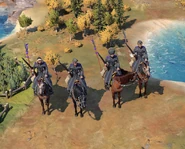 Cossack in-game (Civ7).png (967 KB) Cossack in-game, Russia's unique military unit