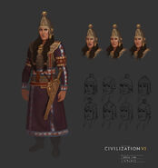 Concept art of Tomyris by Sang Han