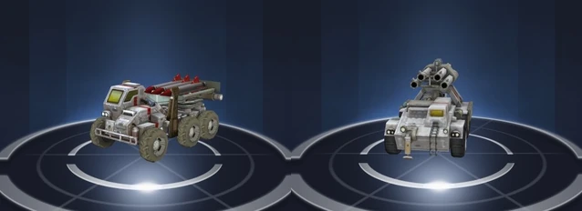 Missile Rover (left) and Artillery (right)