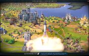 Launching Mars Reactor (Civ6)