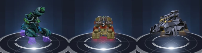 Minotaur (left), Devastator (middle) and Ambassador (right)