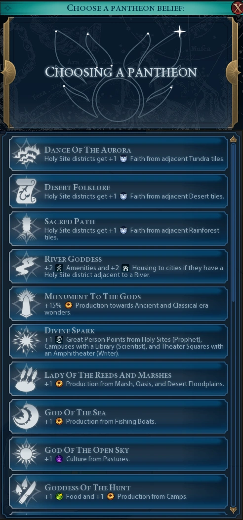 Pantheon (Civ6) | Civilization Wiki | Fandom