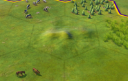 Hills on a Grassland tile, as seen in-game