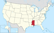 Map of USA MS