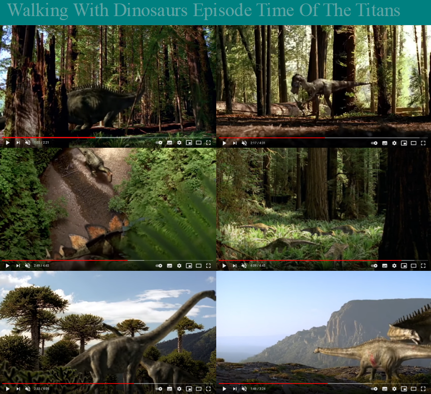 Time of the titans walking shop with dinosaurs